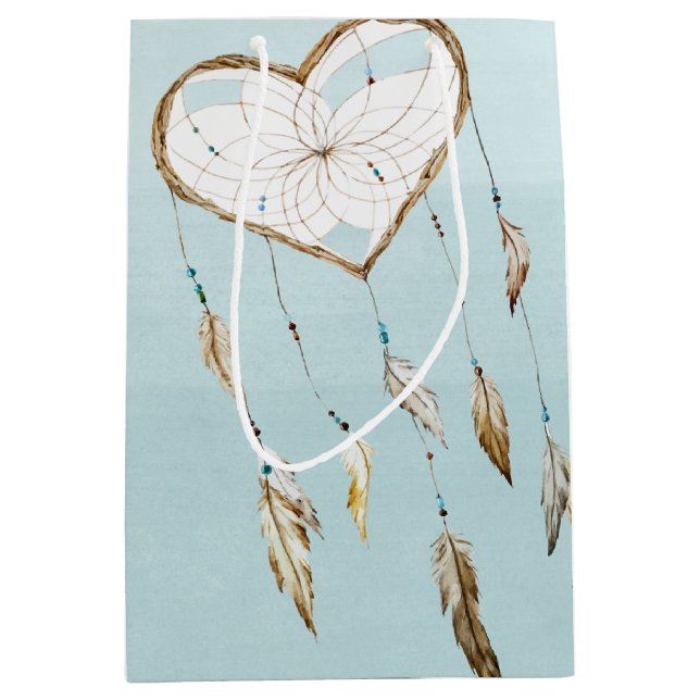 Heart Dream Catcher Medium Gift Bag (Front)