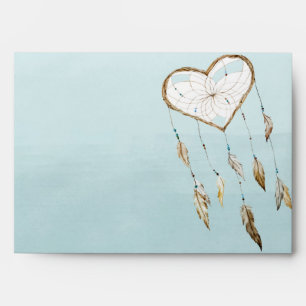 Heart Dream Catcher Watercolor Envelope
