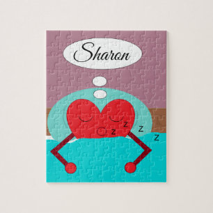 Heart Dreams Purple and Green: Jigsaw Puzzle