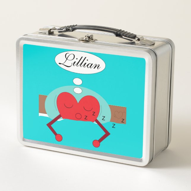 Heart Dreams Shade of Green:  Wife's Metal Lunch Box (Front)