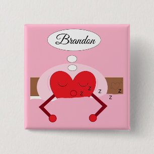 Heart Dreams Shades of Pink 15 Cm Square Badge