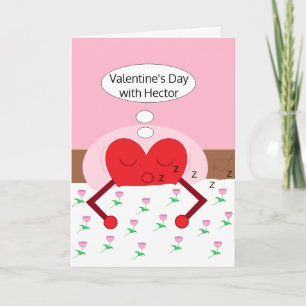 Heart Dreams with Flowers Valentine Card
