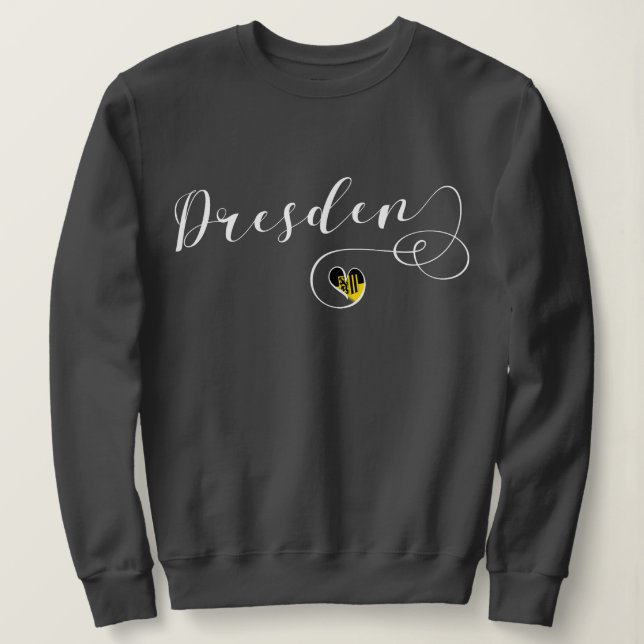 Heart Dresden, Saxony, Germany Sweatshirt (Design Front)