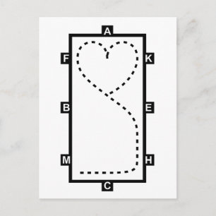 Heart Dressage Circle Postcard