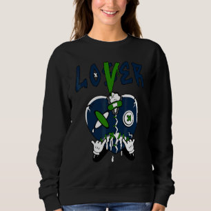 Heart Dripping Streetwear Brave Blue 13s Matching Sweatshirt