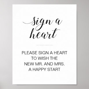 Heart Drop Guest Book Sign - Alejandra