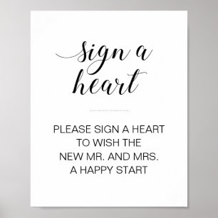 Heart Drop Guest Book Sign - Alejandra