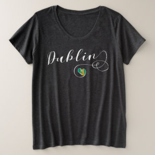 Heart Dublin T-Shirt, Ireland, Irish Plus Size T-Shirt