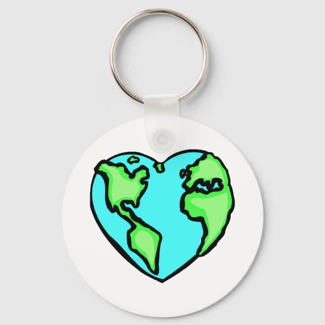 Heart Earth Key Ring (Front)