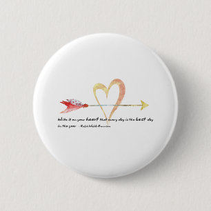 Heart Emerson Quote 6 Cm Round Badge