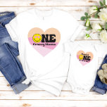 Heart Emoji Smile Face One Groovy Mama Shirt<br><div class="desc">Celebrate with your little one with these adorable one groovy mama t-shirts made to match our one groovy girl birthday baby bodysuits/t-shirts.</div>
