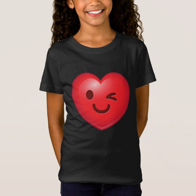 Heart Emoji Winking T-Shirt (Front)