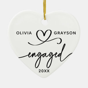 Heart Engaged Ornament Keepsake