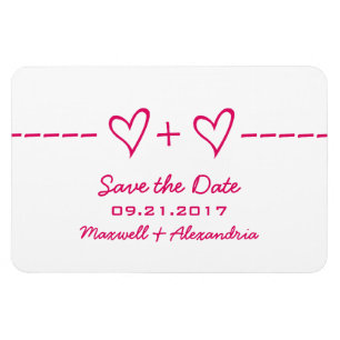 Heart Equation Save the Date Magnet, Pink Magnet