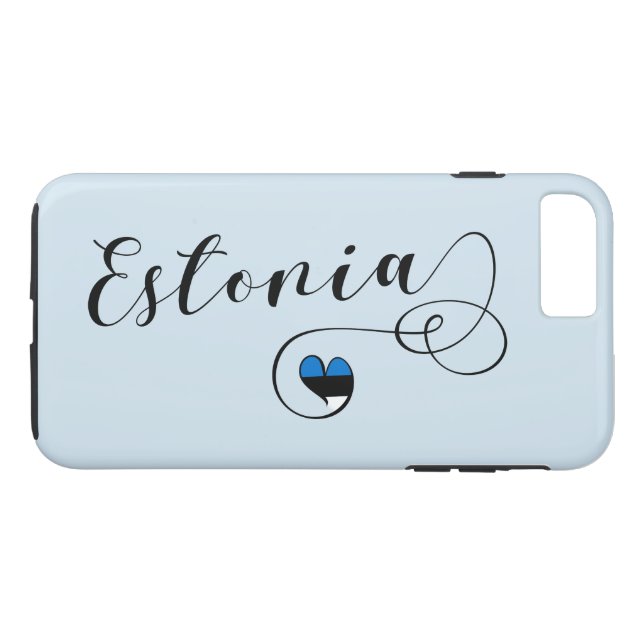 Heart Estonia Mobile Phone Case, Estonian Case-Mate iPhone Case (Back (Horizontal))