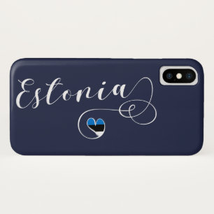 Heart Estonia Mobile Phone Case, Estonian iPhone X Case