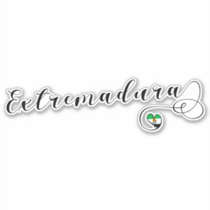 Heart Extremadura Flag, Estremaúra, Spain