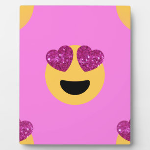 heart eye emoji plaque