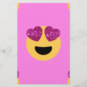 heart eye emoji stationery