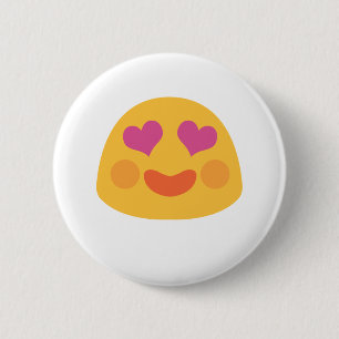 Heart Eyes Emoji 6 Cm Round Badge