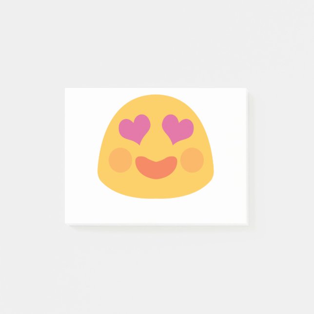 Heart Eyes Emoji Post-it Notes (Front)