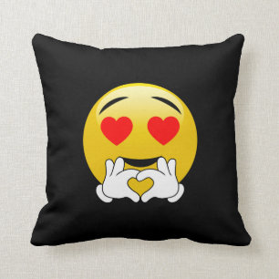 Heart Eyes & Hands Emoji Love Cushion