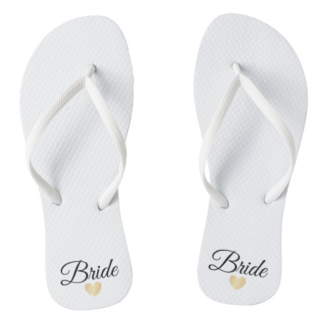 Heart Fab Bride Gold Jandals (Footbed)