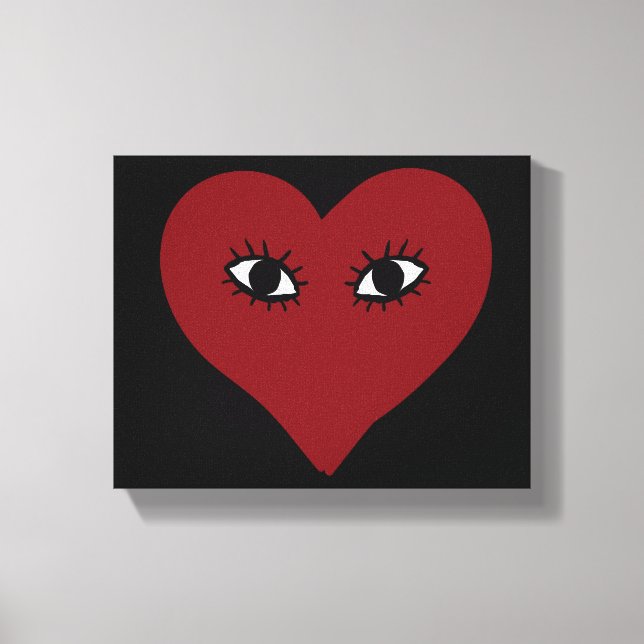 Heart Face Canvas Print (Front)