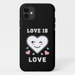 Heart Face Love Is Love LGBTQ Transgender Pride Case-Mate iPhone Case