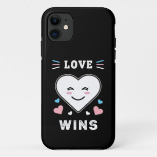 Heart Face Love Wins LGBTQ Transgender Pride Case-Mate iPhone Case