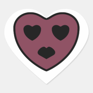 Heart Face Pout Heart Sticker