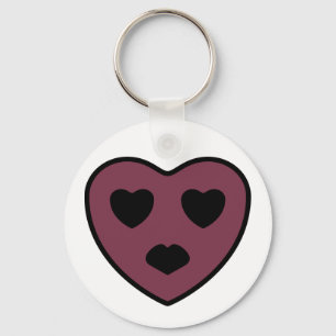 Heart Face Pout Key Ring