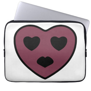 Heart Face Pout Laptop Sleeve