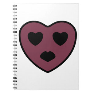 Heart Face Pout Notebook