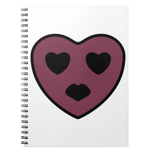 Heart Face Pout Notebook (Front)