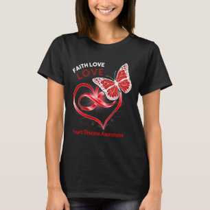 Heart Faith Hope Love Heart Disease Awareness T-Shirt