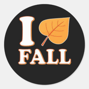Heart Fall It’s Fall Y’all Creative Casual Classic Round Sticker