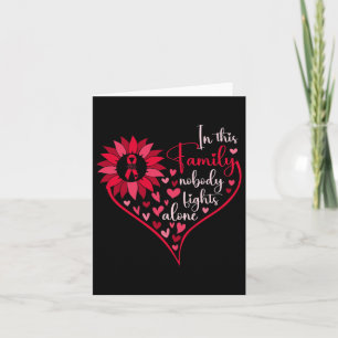 Heart Family Blood Cancer Awareness Nobody Fights Card