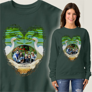 Heart Family Photo Egret On The River 0335 Sweatshirt