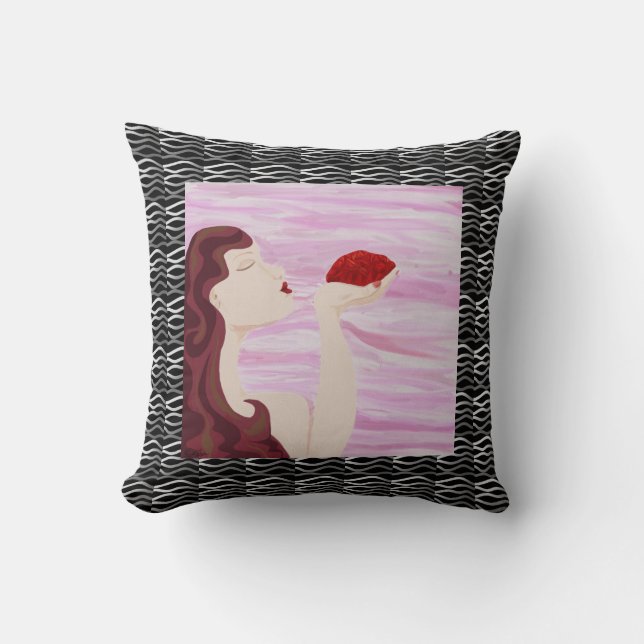 Heart Felt Kiss Pillow (Front)