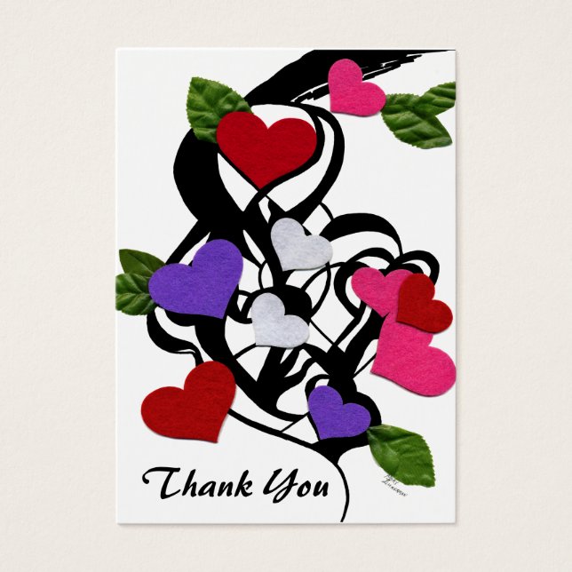 Heart Felt Thank You Gift Tags (Front)