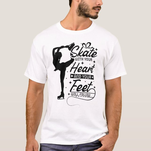 Heart Figure Skating T-Shirt (Front)