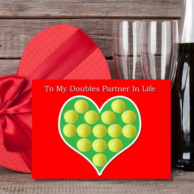 Heart Filled Tennis Balls Valentine's Day Card (Creator Uploaded)