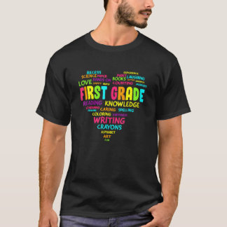 Heart First Grade Team Teacher Student Back To Sch T-Shirt