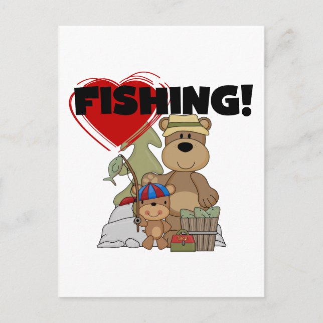 HEART Fishing Tshirts and Gifts Postcard (Front)