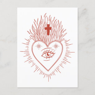 Heart flame  postcard