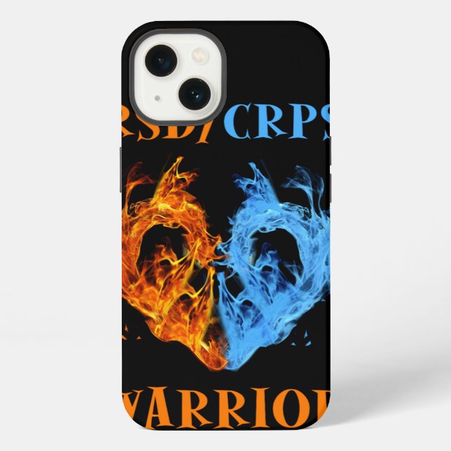 Heart/Flames...RSD/CRPS iPhone Case (Back)