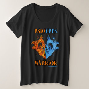 Heart/Flames...RSD/CRPS Plus Size T-Shirt