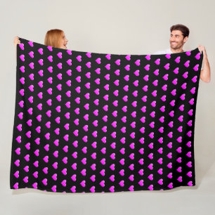 Heart Fleece Blanket - Custom Colours