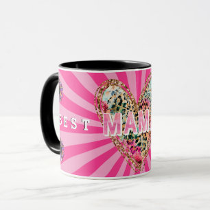 Heart Floral Mum Customise Mug